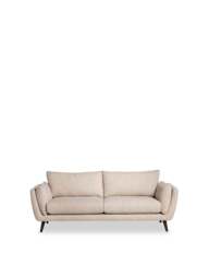 Barker and Stonehouse Malmo Neutral Fabric 3 Seater Sofa in White - thumbnail 1