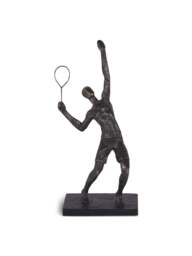 Libra Interiors Raquet Player Sculpture in Bronze, Size 18x14x38 - thumbnail 1
