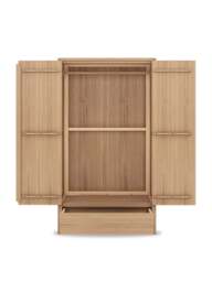 Barker and Stonehouse Hadrian Oak 2 Door 1 Drawer Wardrobe in Neutral - thumbnail 4