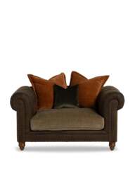 Barker and Stonehouse Pomeroy Fabric Snuggle Chair in Brown