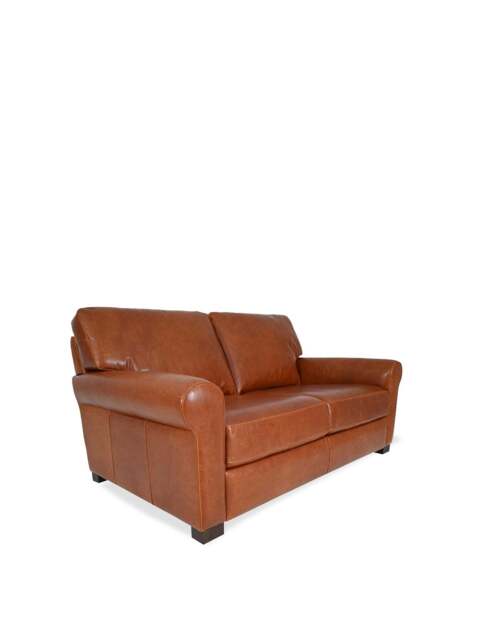 Barker and Stonehouse Rendola Loveseat in Brown, Leather