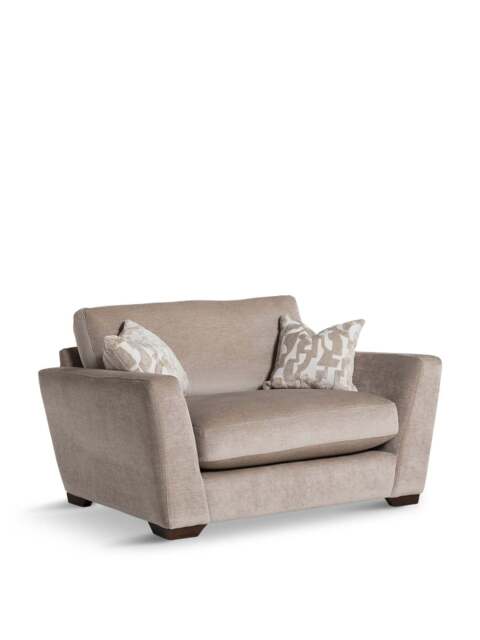 Barker and Stonehouse Tahoma Fabric Snuggle Chair in Neutral, Size 2 Seater - image 1