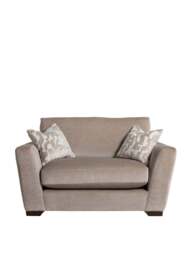Barker and Stonehouse Tahoma Fabric Snuggle Chair in Neutral, Size 2 Seater - thumbnail 2