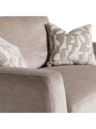 Barker and Stonehouse Tahoma Fabric Snuggle Chair in Neutral, Size 2 Seater - thumbnail 5