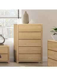 Barker and Stonehouse Hadrian Oak 5 Drawer Tallboy in Neutral - thumbnail 2