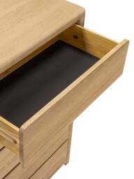 Barker and Stonehouse Hadrian Oak 5 Drawer Tallboy in Neutral - thumbnail 4