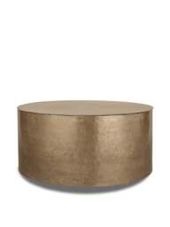 Libra Interiors Zander Metal Drum Coffee Table Storage in Champagne Gold - thumbnail 2