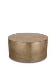 Libra Interiors Zander Metal Drum Coffee Table Storage in Champagne Gold - thumbnail 1