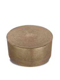 Libra Interiors Zander Metal Drum Coffee Table Storage in Champagne Gold - thumbnail 3