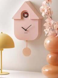 Present Time Modern Cuckoo Clock in Light Pink - thumbnail 5
