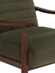 Barker and Stonehouse Hockney Velvet Armchair, in Green - thumbnail 3