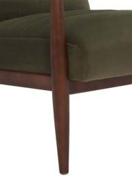 Barker and Stonehouse Hockney Velvet Armchair, in Green - thumbnail 4
