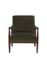 Barker and Stonehouse Hockney Velvet Armchair, in Green - thumbnail 2