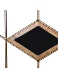 Libra Interiors Honeycomb Mirror Set Finish in Aged Champagne, Size 77x29x1 - thumbnail 4