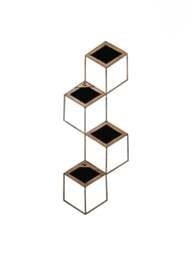 Libra Interiors Honeycomb Mirror Set Finish in Aged Champagne, Size 77x29x1 - thumbnail 2