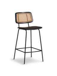 Barker and Stonehouse Paco Rattan Bar Stool in Black - thumbnail 1