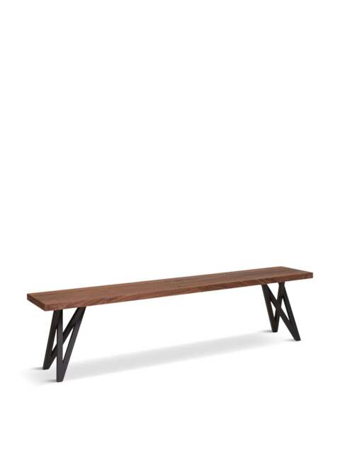 Heal's Vienna Bench Walnut Straight Edge in Brown, Size 200x35x45