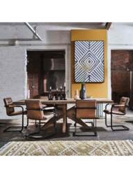 Barker and Stonehouse Oberon Dining Table, Oak Bc Silverback in Brown - thumbnail 2