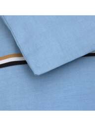 BOSS Home B Linea Duvet Cover Blue Horizon in Blue - Horizon, Cotton, Size Double - thumbnail 4