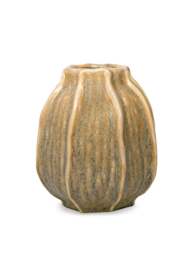 Libra Interiors Colston Reactive Glaze Vase Beige - thumbnail 1