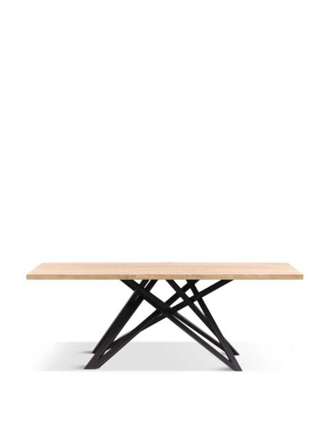 Heal's Vienna Table White Oak Straight Edge in Brown, Size 200x100x76