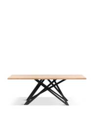 Heal's Vienna Table White Oak Straight Edge in Brown, Size 200x100x76