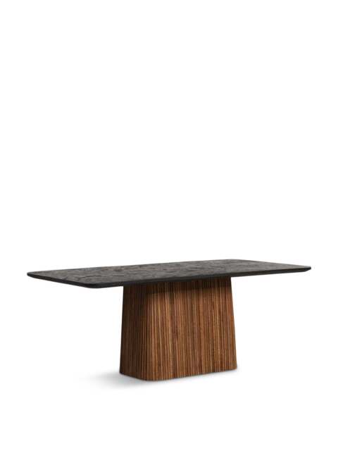 Barker and Stonehouse Trinidad Reclaimed Teak Wood Pedestal Dining Table in Brown - image 1