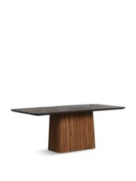 Barker and Stonehouse Trinidad Reclaimed Teak Wood Pedestal Dining Table in Brown - thumbnail 1