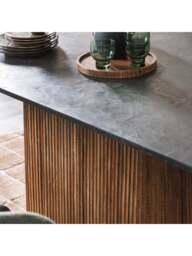 Barker and Stonehouse Trinidad Reclaimed Teak Wood Pedestal Dining Table in Brown - thumbnail 2