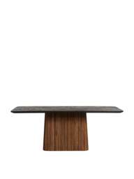 Barker and Stonehouse Trinidad Reclaimed Teak Wood Pedestal Dining Table in Brown - thumbnail 3