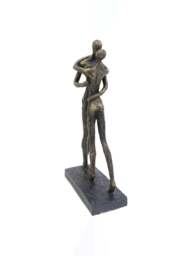 Libra Interiors Lovers Embrace Sculpture in Bronze, Size 32x13x8 - thumbnail 3