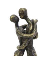 Libra Interiors Lovers Embrace Sculpture in Bronze, Size 32x13x8 - thumbnail 2