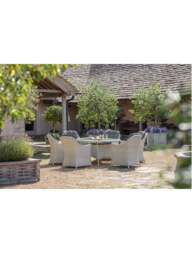 Bramblecrest Monterey 6-Seater Rattan Garden Dining Set in grey - thumbnail 4