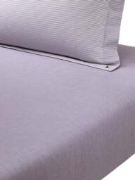 Ralph Lauren Home Oxford Fitted Sheet Collection in Purple - Chalet, Size Single - thumbnail 1