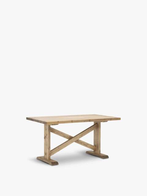Barker and Stonehouse Newsham Reclaimed Wood Dining Table, Waxed Finish in Grey - image 1