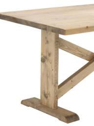 Barker and Stonehouse Newsham Reclaimed Wood Dining Table, Waxed Finish in Grey - thumbnail 4