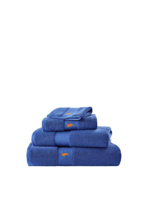 Ralph Lauren Home Polo Player Bath Sheet in Iris Blue, Cotton - image 1