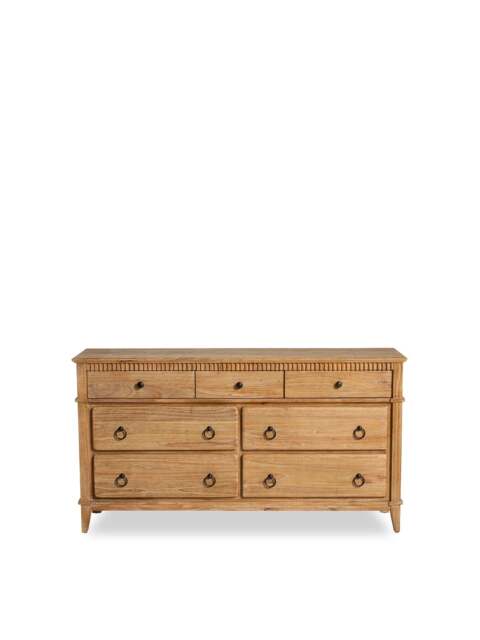 Barker and Stonehouse Selene Mindi Wood 7 Drawer Chest in Brown - image 1