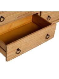 Barker and Stonehouse Selene Mindi Wood 7 Drawer Chest in Brown - thumbnail 3
