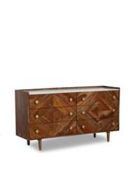 Barker and Stonehouse Vida Marble And Wood Dresser in Neutral