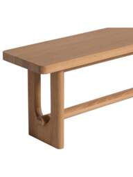Barker and Stonehouse Olav Neutral Wood Dining Bench in Brown, Size 200Cm - thumbnail 4