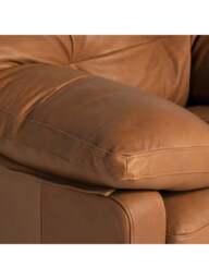 Barker and Stonehouse Penley Button Back Lounge Chair in Brown, Leather - thumbnail 4