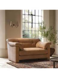 Barker and Stonehouse Penley Button Back Lounge Chair in Brown, Leather - thumbnail 2