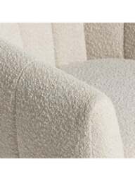 Barker and Stonehouse Fontana Fabric 1 Seater Armchair in White - thumbnail 2