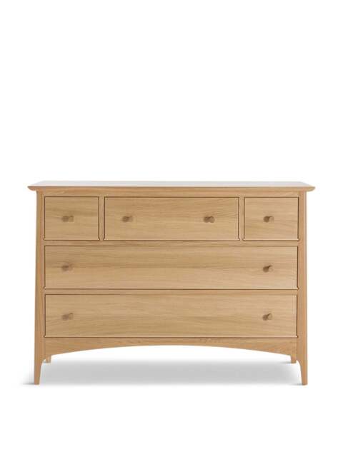 Heal's Blythe 5 Drawer Chest in Brown, Size 118x50x83