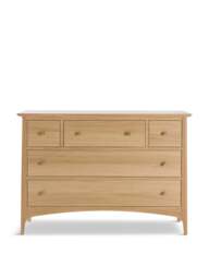 Heal's Blythe 5 Drawer Chest in Brown, Size 118x50x83