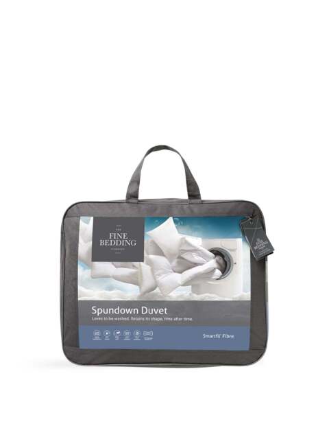 The Fine Bedding Company Spundown Lightweight Duvet 4.5 Tog in White, Super Soft Microfibre, Size Double - image 1