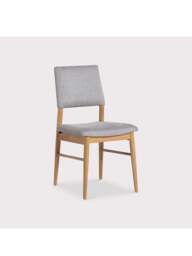 Barker and Stonehouse Maddison Upholstered Dining Chair in Grey - thumbnail 2