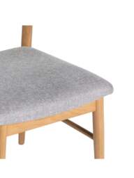 Barker and Stonehouse Maddison Upholstered Dining Chair in Grey - thumbnail 4
