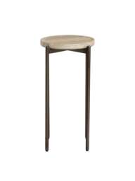 Barker and Stonehouse Ryde Travertine Side Table in Brown